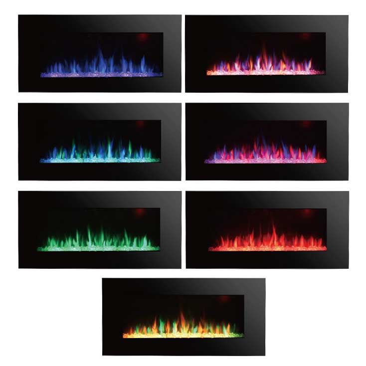 Električni nazidni multikolor kamin 2000W Prosto EK3810/M - dodatni pogled