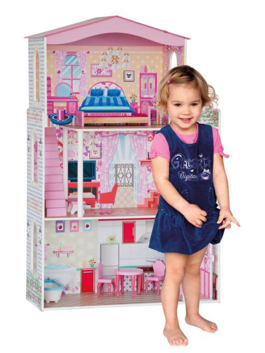 Kućica za lutke na dva sprata sa liftom WOODY 91163 - dodatni pogled