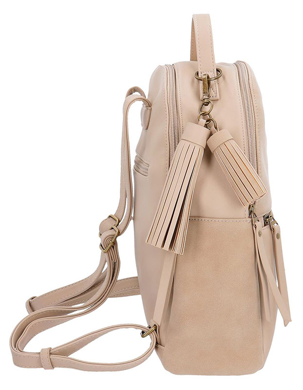 Pepe Jeans Modni ranac eko koža 33cm Bitmat Beige 75222 - dodatni pogled