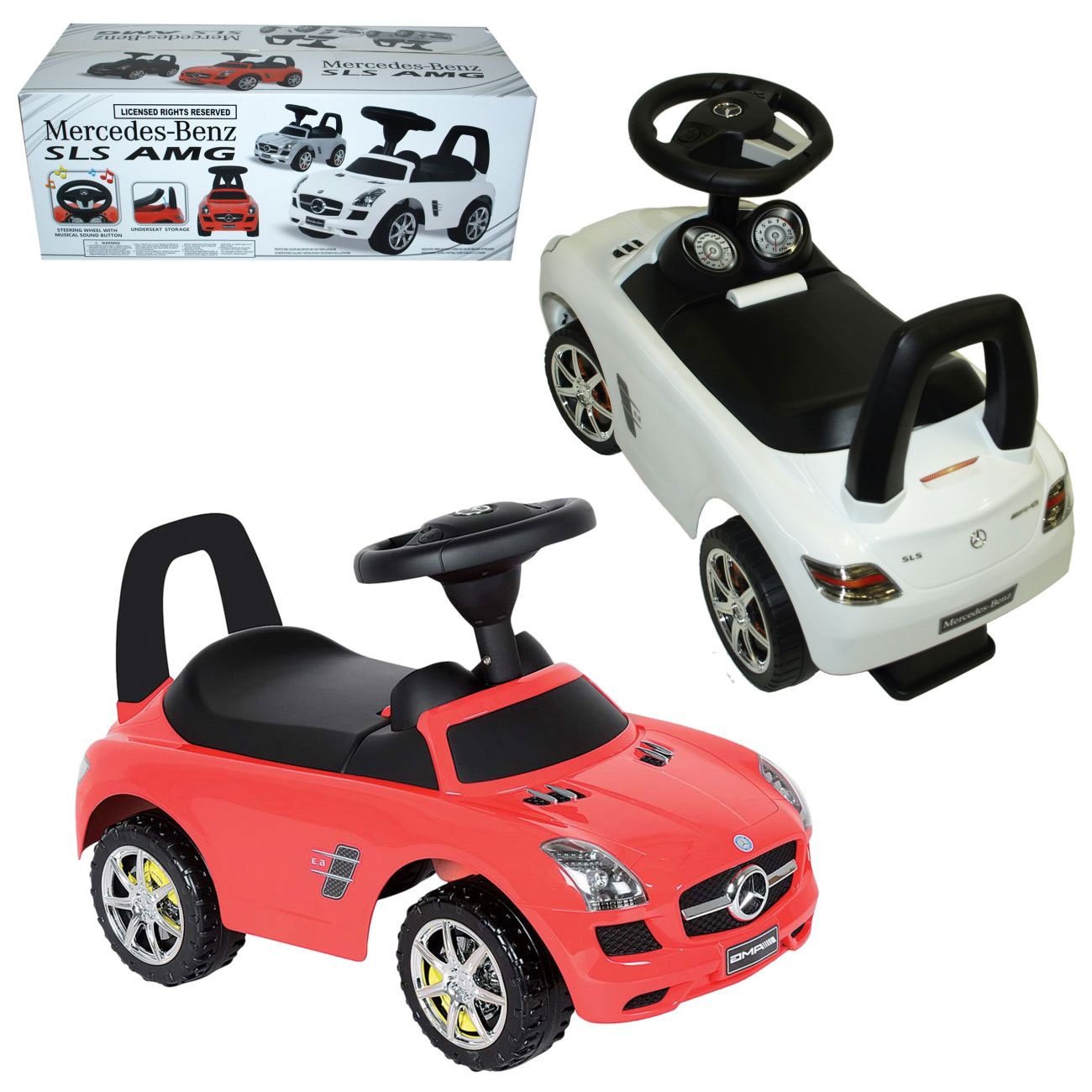 Dečja guralica Mercedes-Benz SLS AMG crveni - dodatni pogled