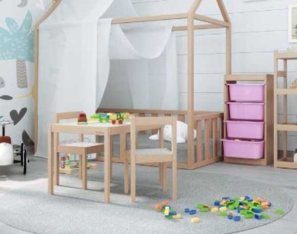 Dečiji sto sa dve stolice bienWood BIE6001 - dodatni pogled