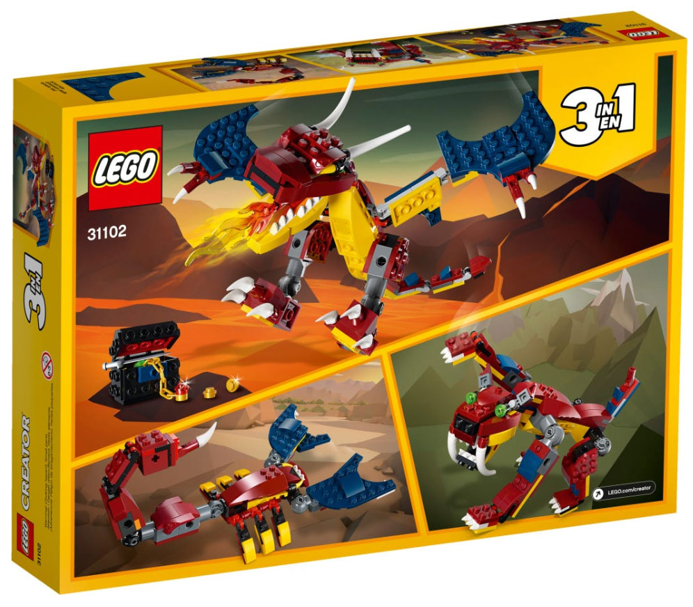 LEGO® Creator Kocke 3u1 Plameni zmaj 31102 - dodatni pogled