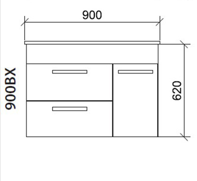 Roper ormarić sa lavaboom Diana E-8005 90 900BX - dodatni pogled
