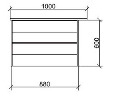 Roper ormarić sa lavaboom Maja 900BX - dodatni pogled