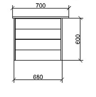 Roper ormarić sa lavaboom Maja 700BX - dodatni pogled
