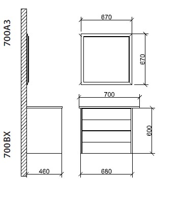 Roper ogledalo sa rasvetom Maja 700A3 - dodatni pogled