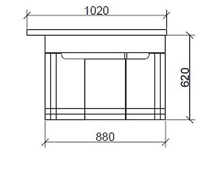 Roper ormarić sa lavaboom Mirjana E-8053 100 (900BX) - dodatni pogled