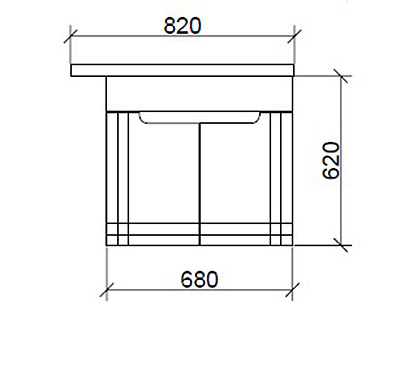 Roper ormarić sa lavaboom Mirjana E-8053 80 (700BX) - dodatni pogled