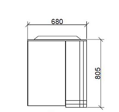 Roper ogledalo sa ormarićem i rasvetom Mirjana 700A3 - dodatni pogled