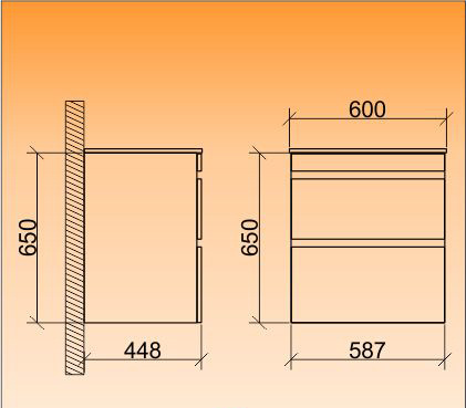 Roper ormarić sa lavaboom Tea 600BX - dodatni pogled