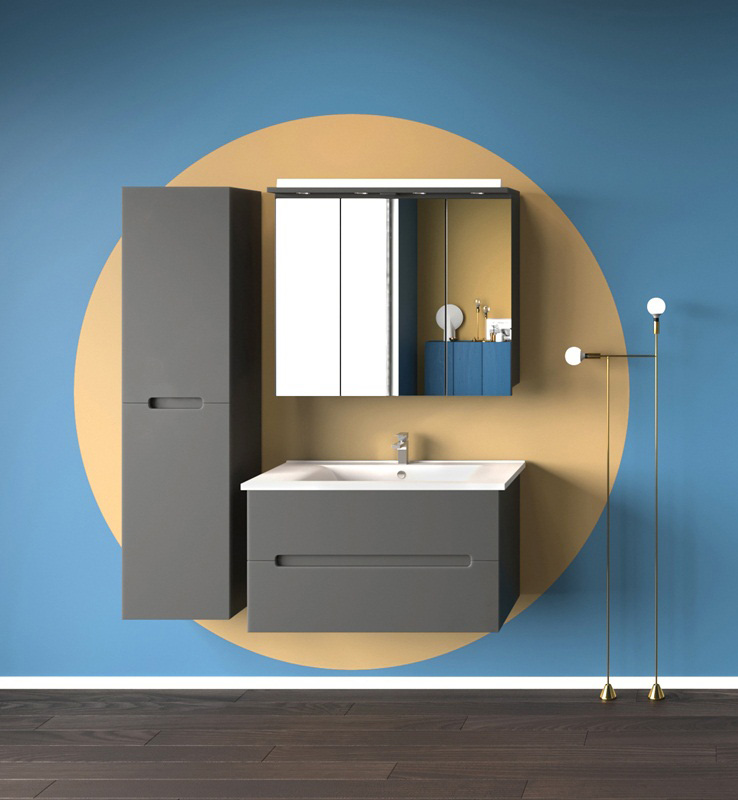 Roper ogledalo sa ormarićem i rasvetom Tijana 900A3 siva - dodatni pogled