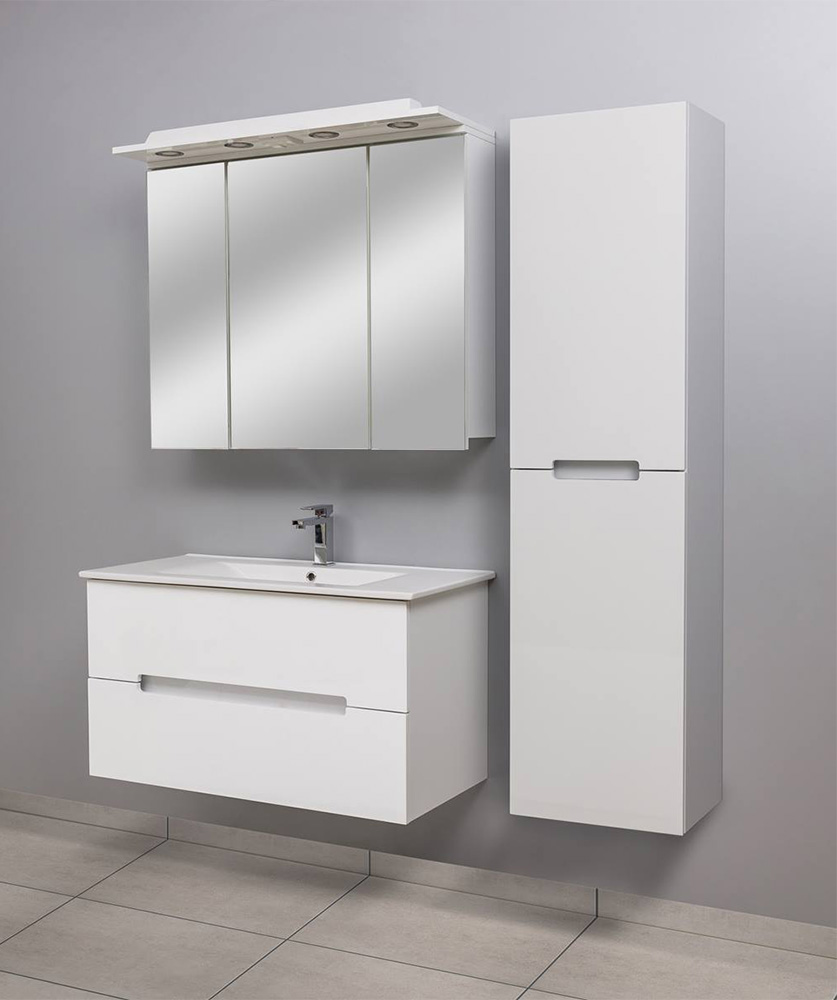 Roper ogledalo sa ormarićem i rasvetom Tijana 900A3 bela - dodatni pogled