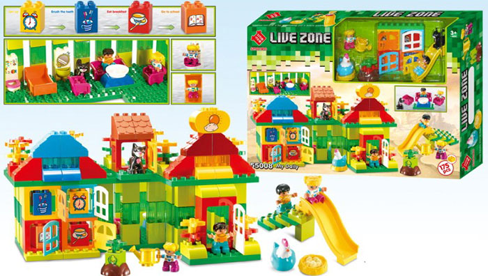 Smoneo 55008 Dečije kocke Plastične kocke KUĆA 175 kom. 876008 - dodatni pogled