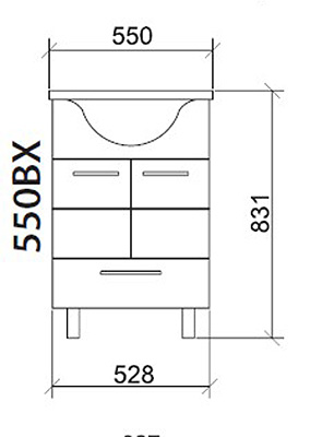 Roper ormarić sa lavaboom Nada 550BX - dodatni pogled