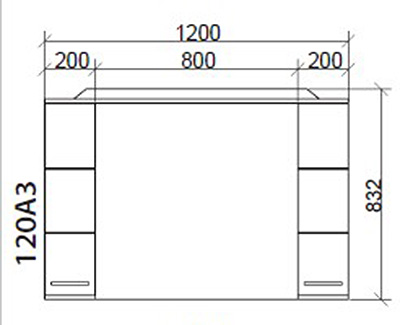 Roper ogledalo sa ormarićem i rasvetom Nada 120A3 - dodatni pogled