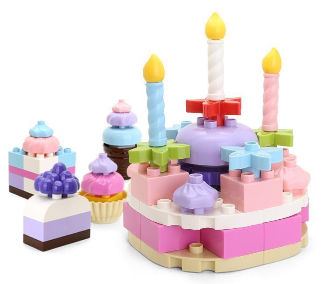 Dubie Dečije kocke Plastične kocke TORTA 77 delova 876016 - dodatni pogled