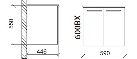 Roper ormarić sa lavaboom Laura 600BX - dodatni pogled