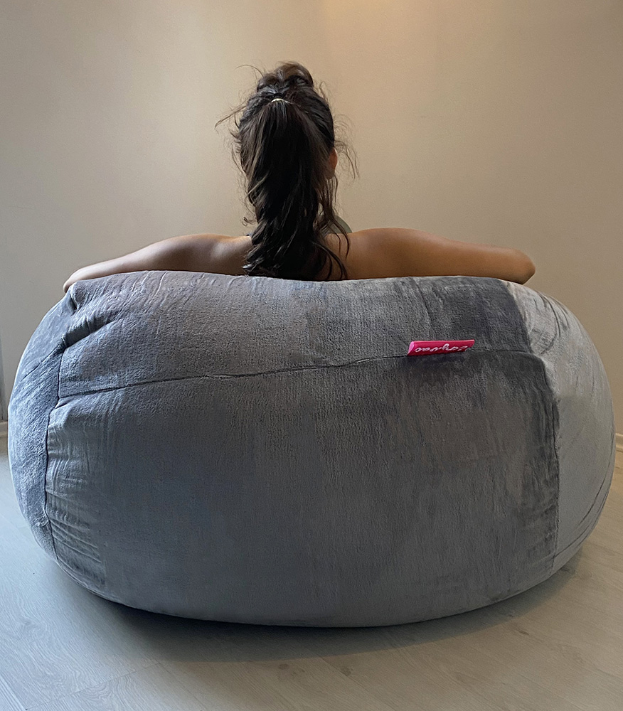 Lazy Bag Jumbo tamno sivi od mikrofibera - dodatni pogled