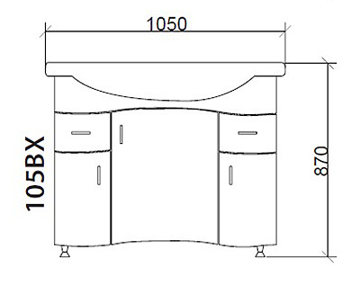 Roper ormarić sa lavaboom Sofi 105BX - dodatni pogled