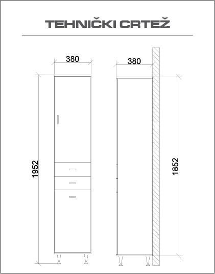 Roper vertikala sa policama Standard Uno - dodatni pogled