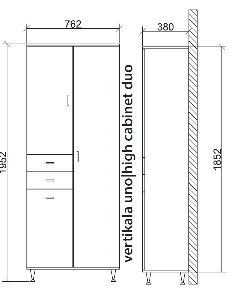 Roper vertikala sa korpom i policama Standard Duo - dodatni pogled