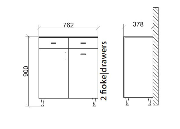 Roper poluvertikala sa dve fioke Standard  - dodatni pogled