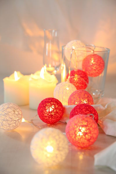 Dekortaivne lampice Venuto 29958-10 crvena-krem - dodatni pogled