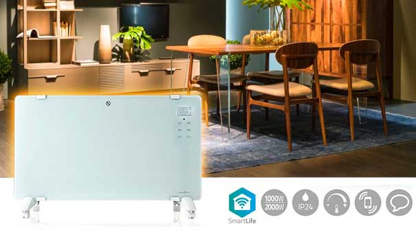 Nedis Wi-Fi Smart Konvektorska grejalica 2kW WIFIHTPL20FWT - dodatni pogled