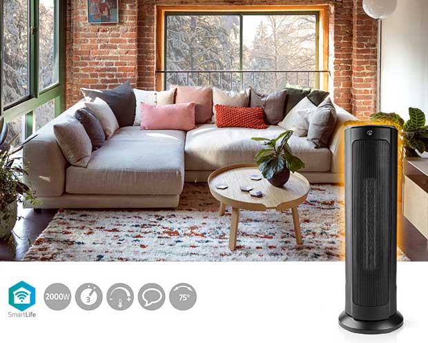 Nedis Wi-Fi Smart grejalica sa ventilatorom WIFIFNH10CBK - dodatni pogled