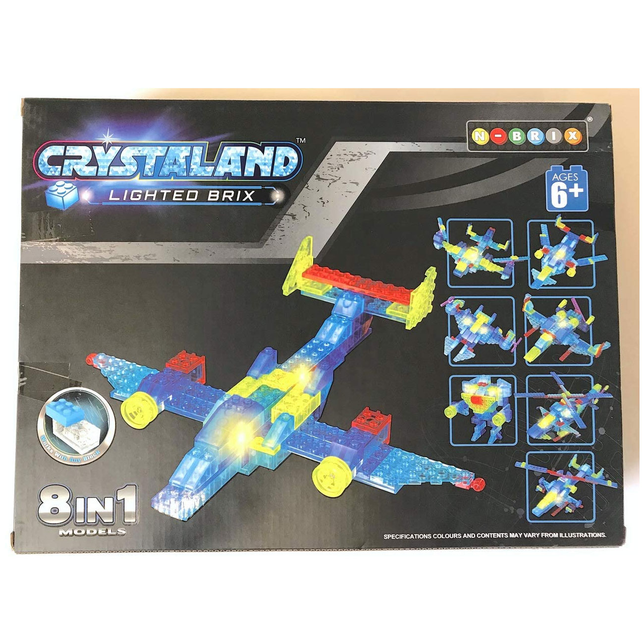 Crystaland prozirne kocke sa svetlom 8u1 letelice 153 kocke - dodatni pogled