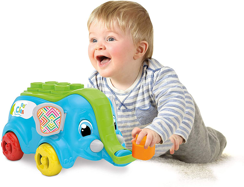 Clementoni Clemmy Slonče kolica sa gumenim kockama 17162 - dodatni pogled