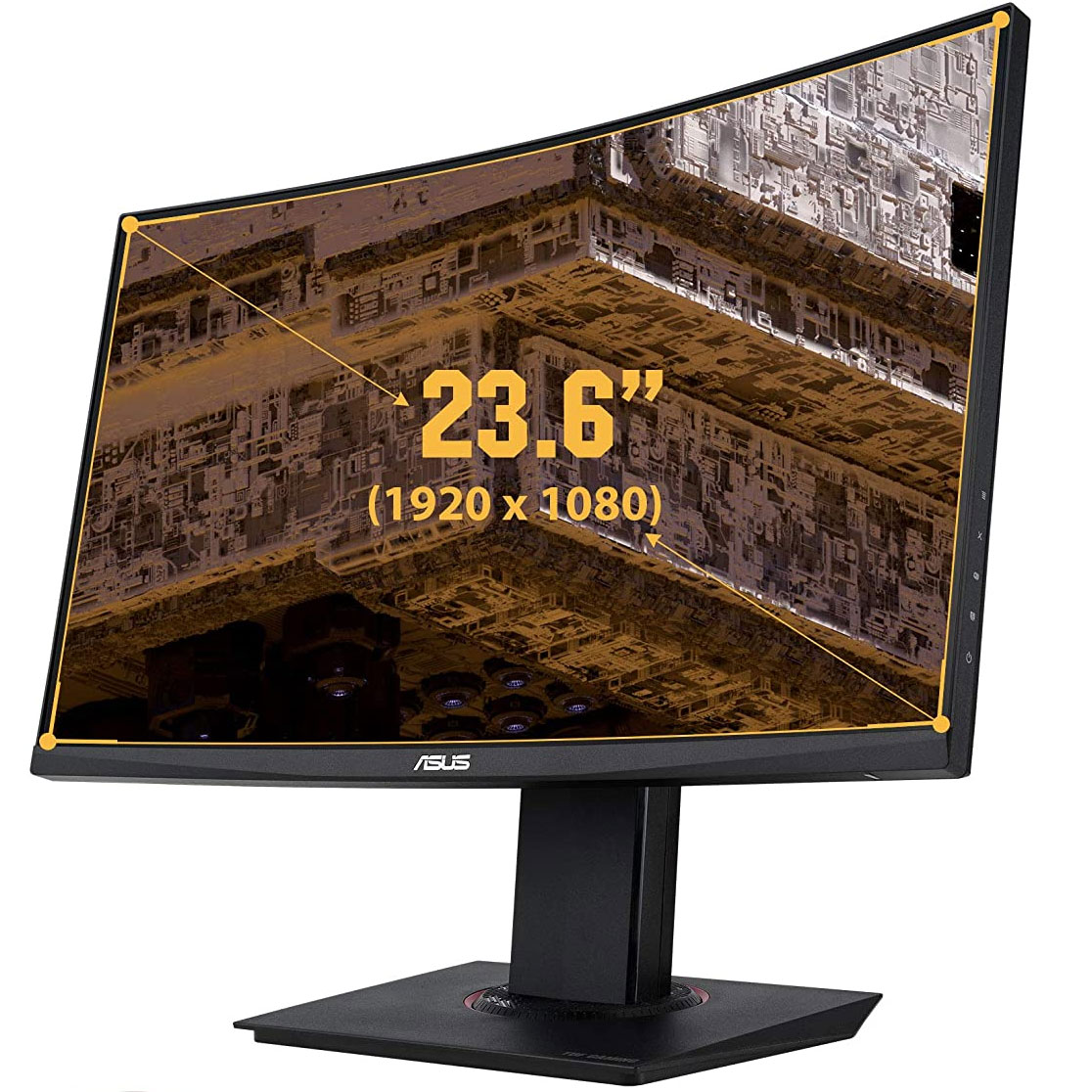 Zakrivljeni gejmerski monitor za računar Asus VG24VQ - dodatni pogled