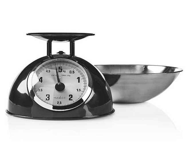 Kuhinjska vaga Nedis Retro Black KASC110BK - dodatni pogled