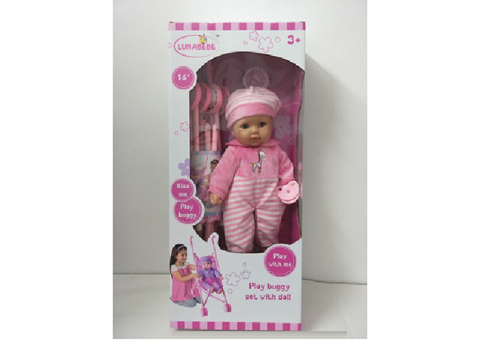 LUNABEBE Lutka beba 40cm sa kolicima HX368-1 858012 - dodatni pogled