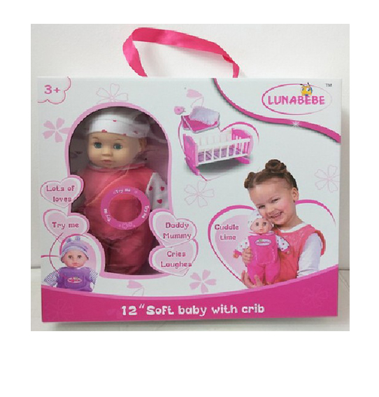 LUNABEBE Lutka beba 30cm sa krevecem HX365-1 858013 - dodatni pogled