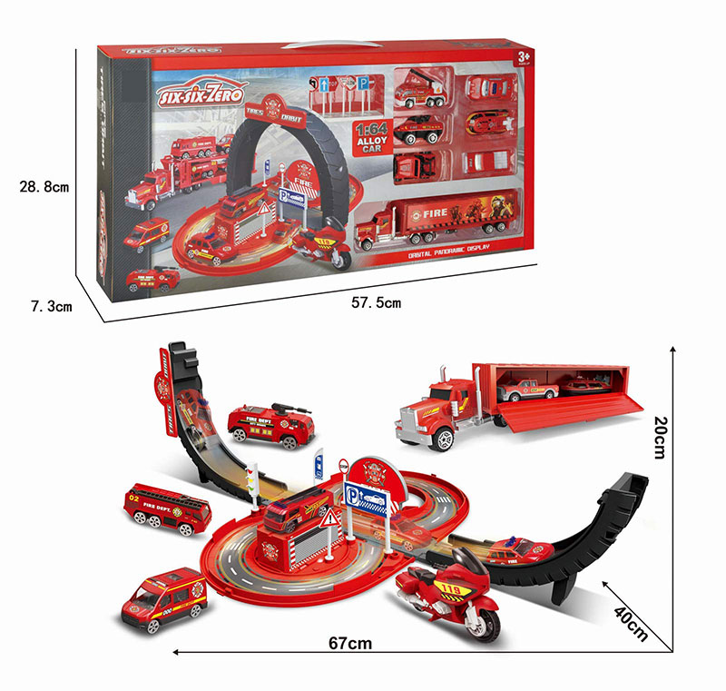 Igračka za decu 2 u 1 Vatrogasna stanica VATROGASCI Staza E06000301 3831000303016 - dodatni pogled