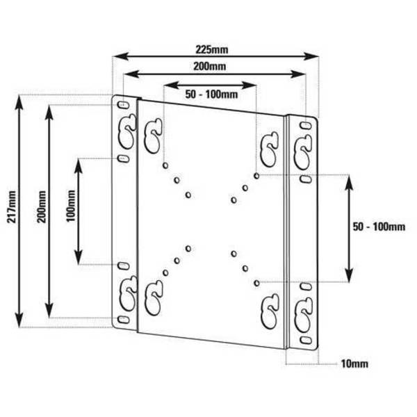 Fiksni ravni nosač televizora Vivanco BFI 6020 - dodatni pogled