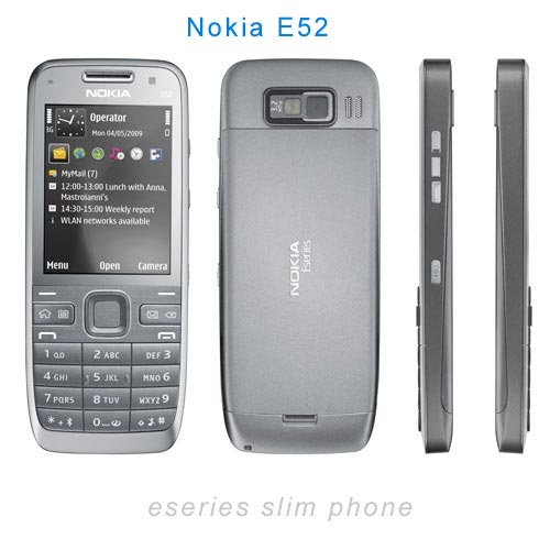 Mobilni telefon Smartphone Nokia E-52 Metal-Al - dodatni pogled