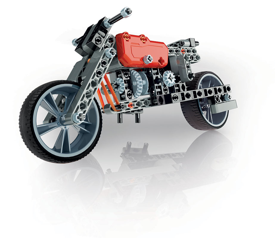 CLEMENTONI Science and Play MECHANICS Mehanika MOTOCIKL Roadster Dragster CL75030 - dodatni pogled