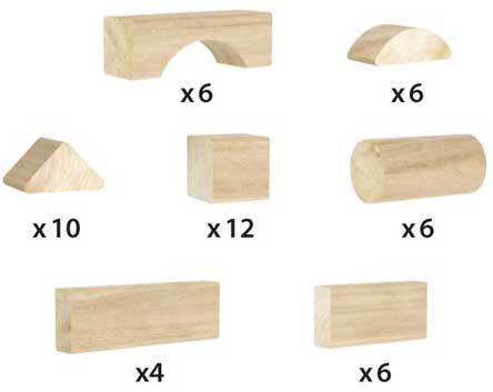 Drvene kocke Natur 50kom. Brio BR30113 - dodatni pogled