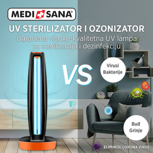 Medisana UV i ozon germicidni sterilizator i ozonizator crni+zaštitne naočare - dodatni pogled