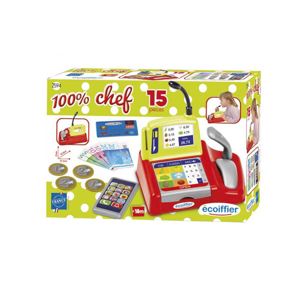 ECOIFFIER Chef - Prodavnica KASA Market Prodavačica Kasirka  Prodavac 15 delova Role-Play SM002594 - dodatni pogled