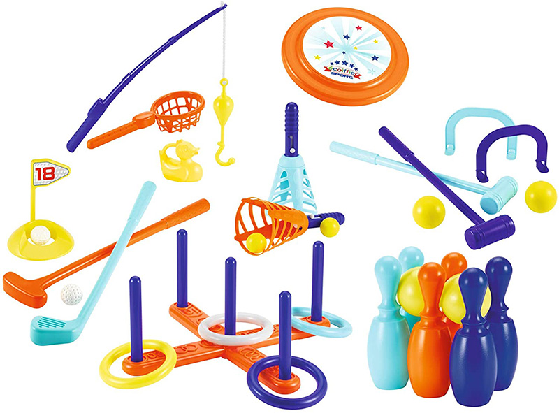 ECOIFFIER Sport - 7 u 1 Sportski set Komplet igara Kuglanje Golf Kroket Pecanje Bacanje diska SM000189 - dodatni pogled