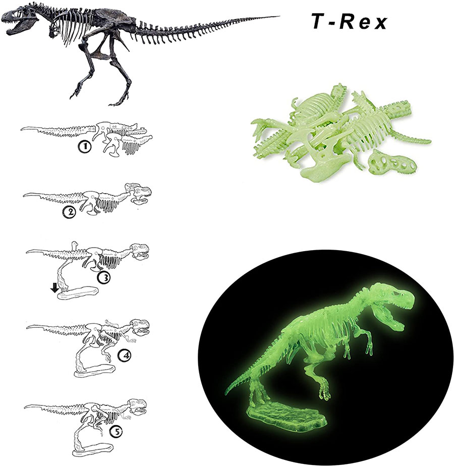 BEST LUCK Set 3D svetleći dinosaurus T-REX BE699805 - dodatni pogled