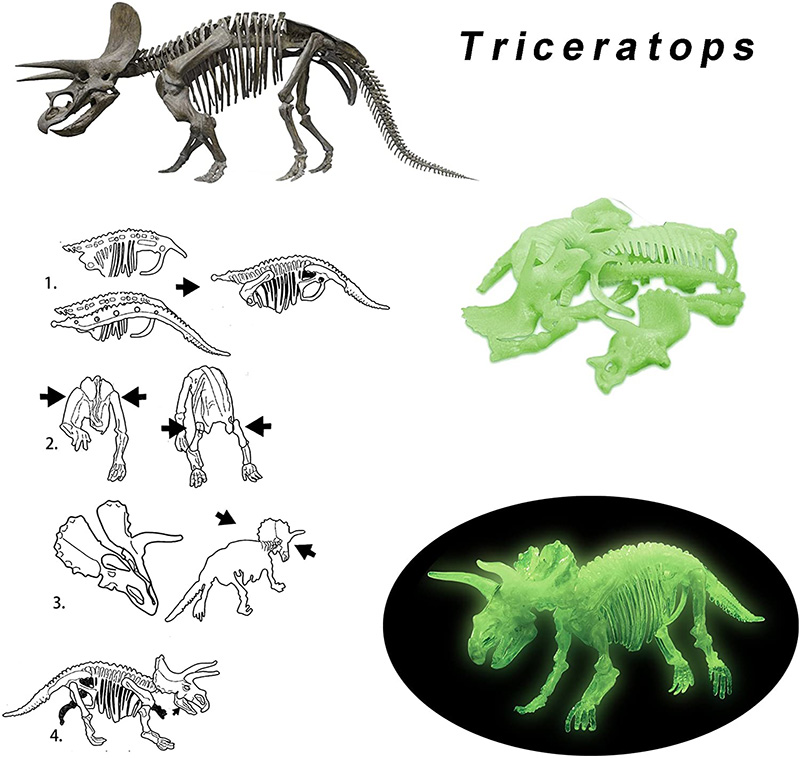 BEST LUCK Set 3D svetleći dinosaurus TRICERAPTOS BE699806 - dodatni pogled