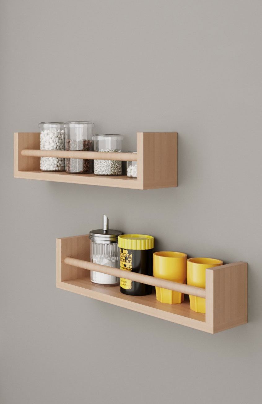 Polica Za Začine i Tegle BienWood BIE7032 - dodatni pogled