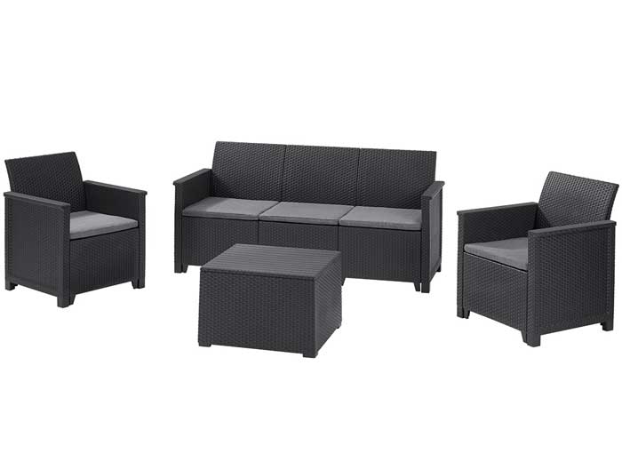 Baštenska garnitura Emma 3 seater Graphite 246145 - dodatni pogled