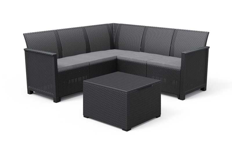 Ugaona baštenska garnitura Elodie 5 Corner 254097 - dodatni pogled