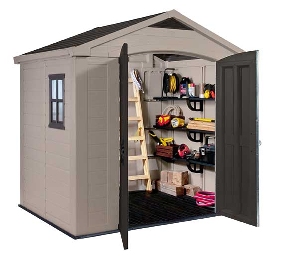 Pomoćna baštenska montažna kućica - Šupa Keter Factor bež 230451 - dodatni pogled