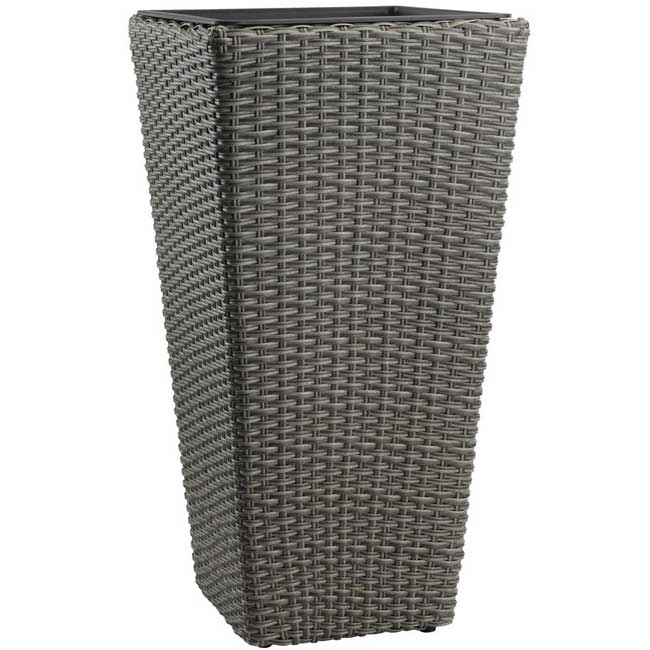 Visoka ratan saksija 36x36x70cm Siva - dodatni pogled